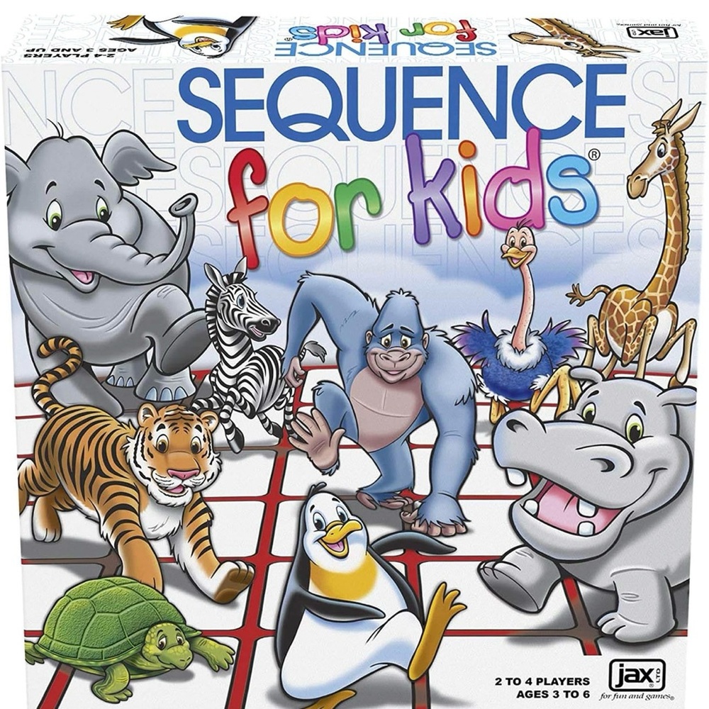 NEW! SEQUENCE for KIDS Board Game 2018 Jax Games Sealed Learning Animals 3 & Up